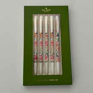 Kate Spade Set of 5 Mechanical Pencils Pink Floral NEW in Box